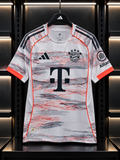 Bayern Munich 2025/26 Away Jersey – White & Coral adidas Football Shirt