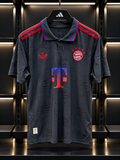 Bayern Munich Retro Black Jersey – Red & Blue adidas Football Shirt