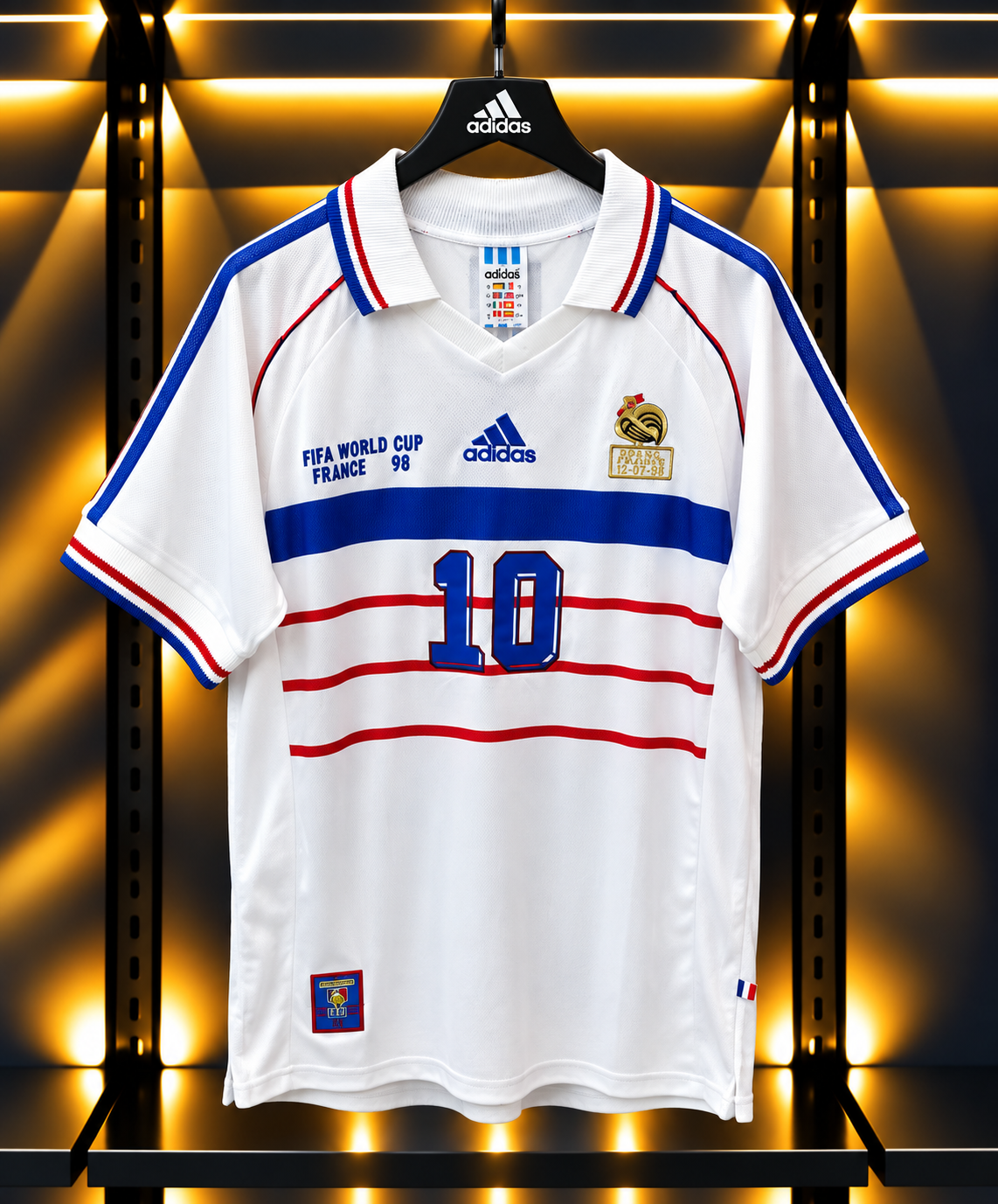 france 1998 World Cup #10 Retro Football Jersey – White