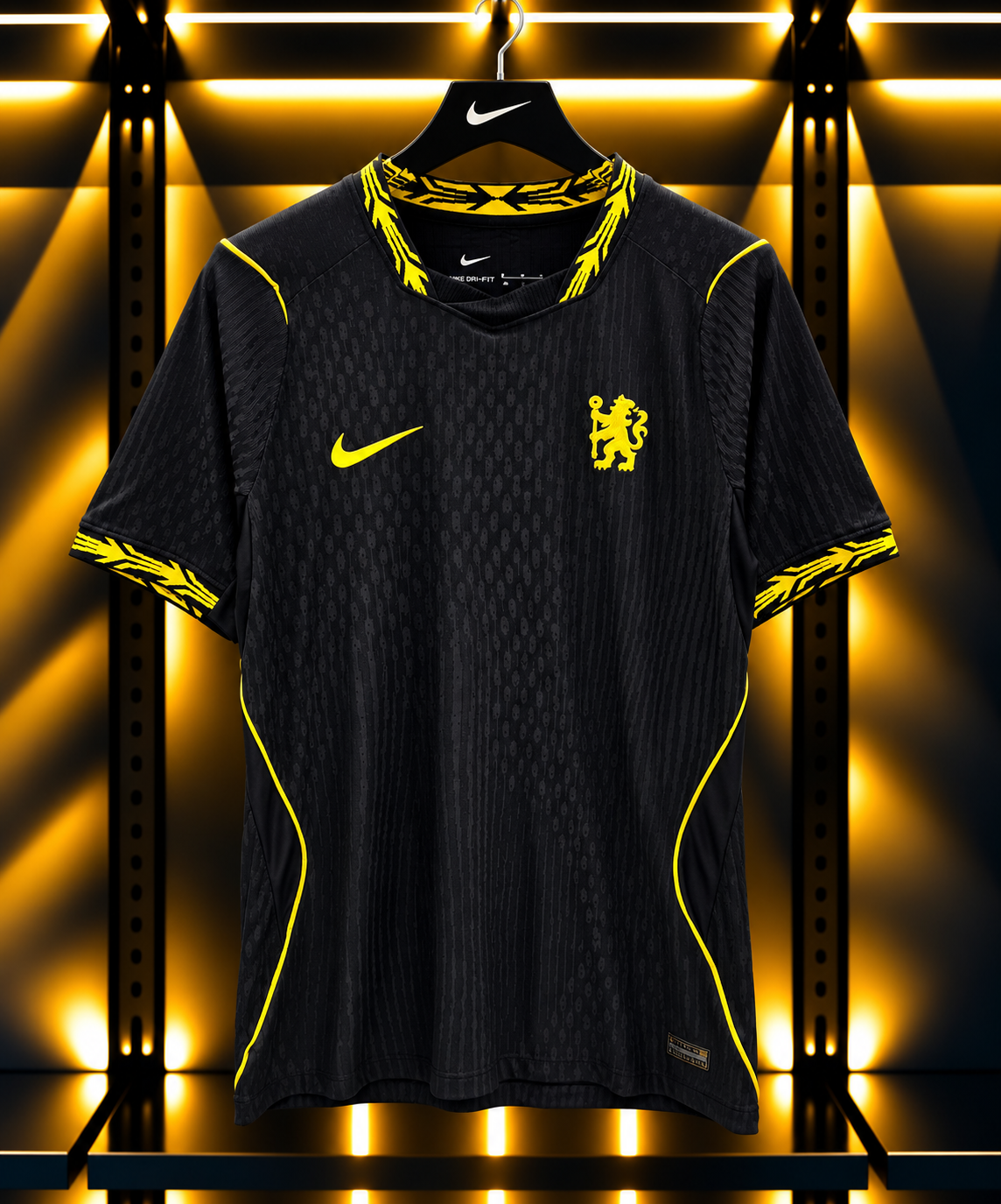 Chelsea 2026/27 Away Football Jersey – Black & Gold