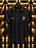 Portugal Black Football Jersey – Puma | Gold & Green-Red Details