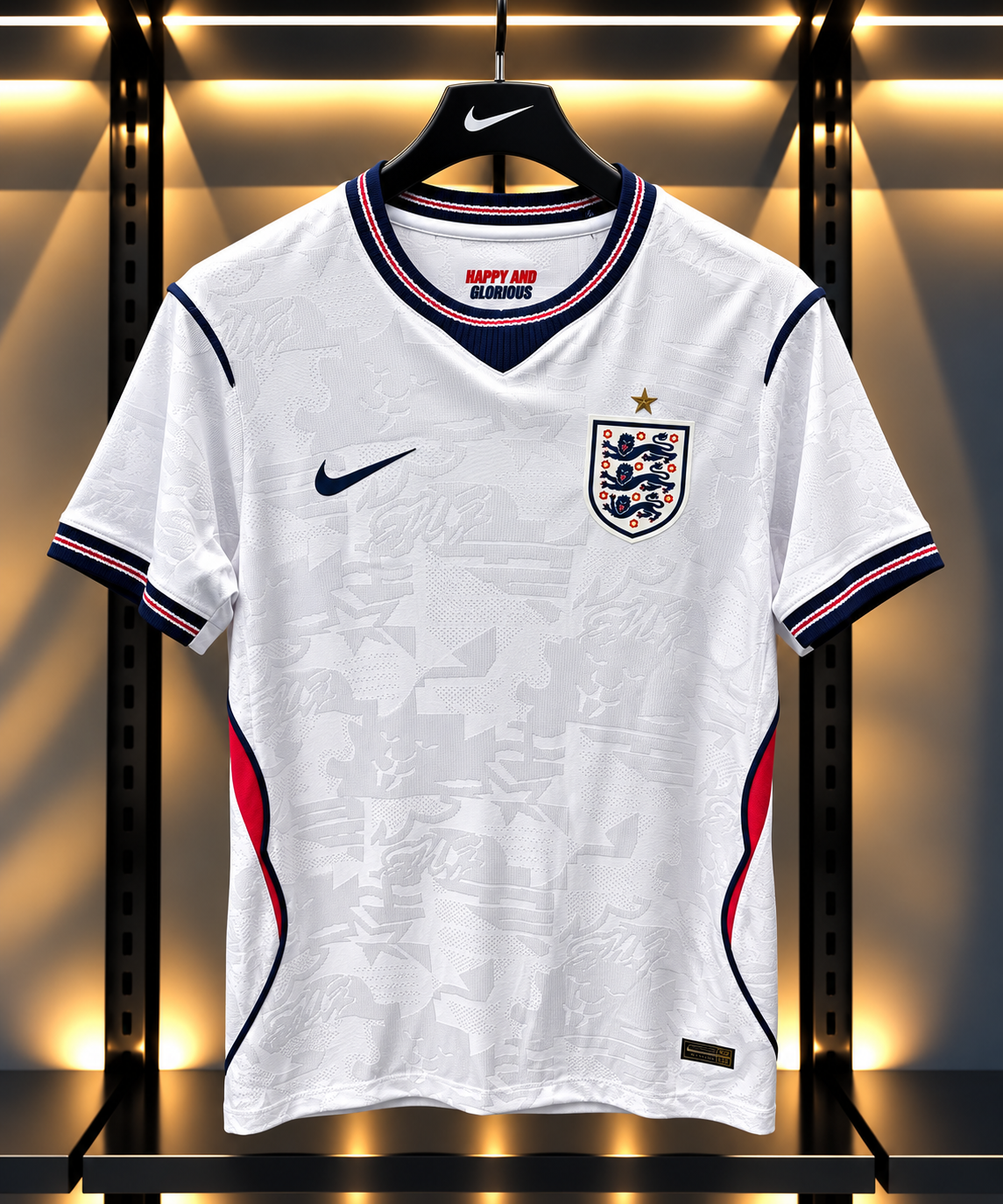 England 2026 Home Football Jersey – Nike | White, Navy & Red