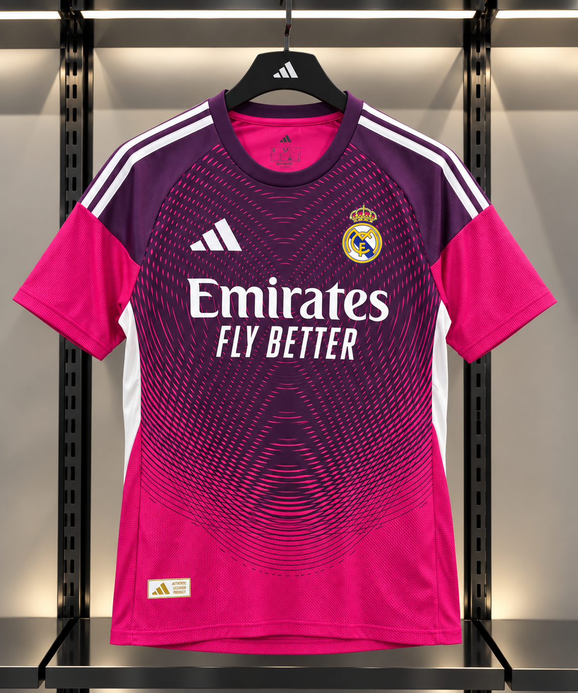 Real Madrid 2025/26 Away Jersey – Pink & Purple Football Shirt