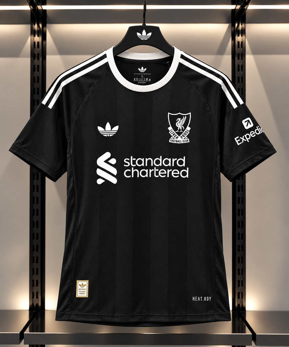 Liverpool FC Black Away Jersey – Black & White Football Shirt