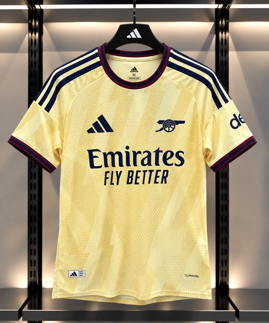 Arsenal FC 2025/26 Away Football Jersey – Cream & Navy