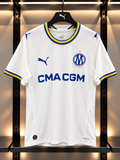2025/2026 Olympique de Marseille Home Football Jersey – White & Blue