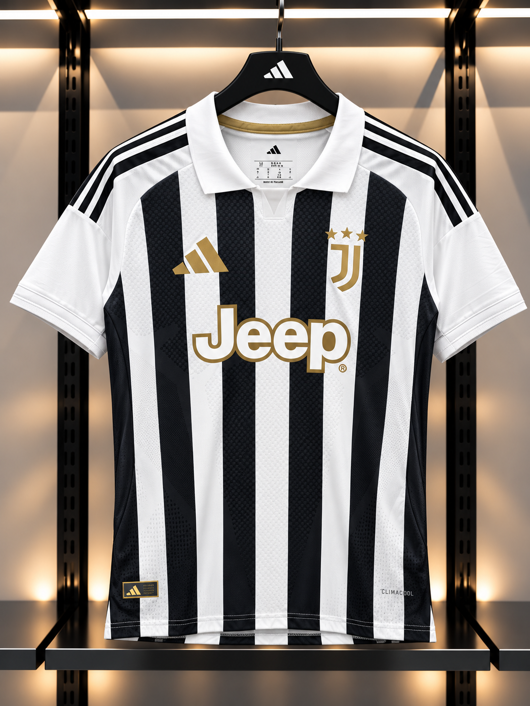 2024/2025 Juventus Home Football Jersey – Black & White