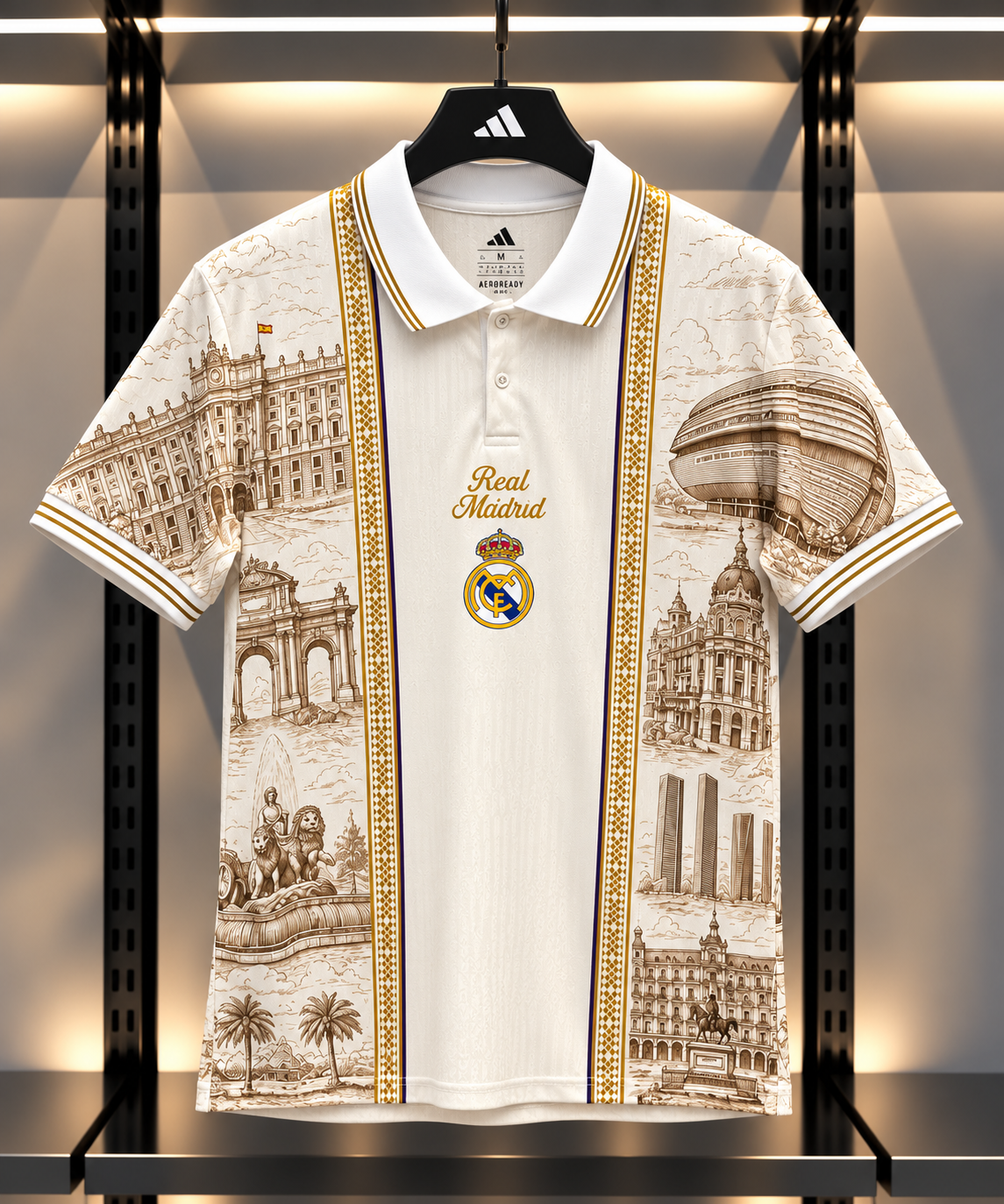 Real Madrid White & Gold Heritage Football Jersey