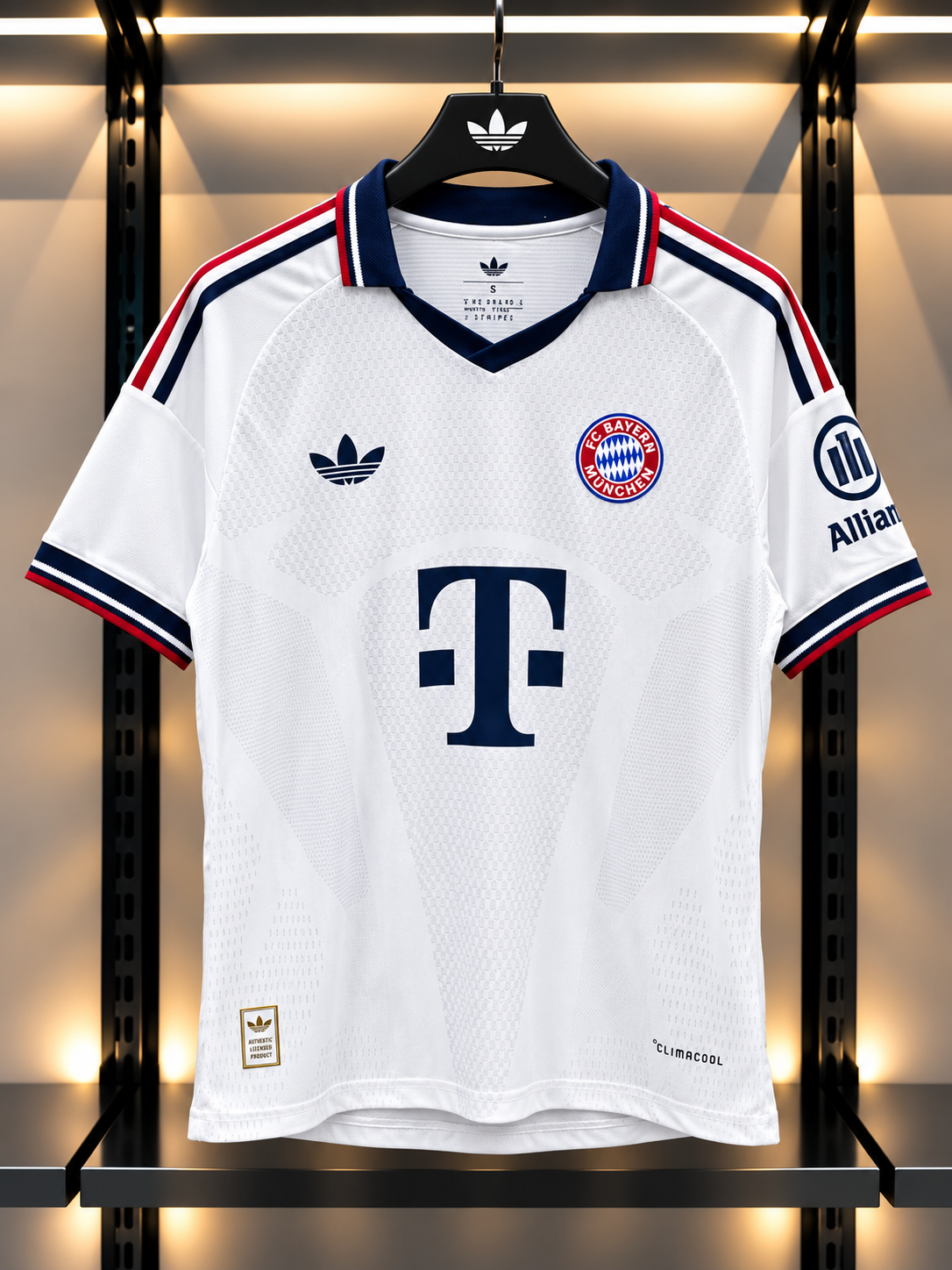 2025/2026 Bayern Munich Home Football Jersey – White, Red & Navy