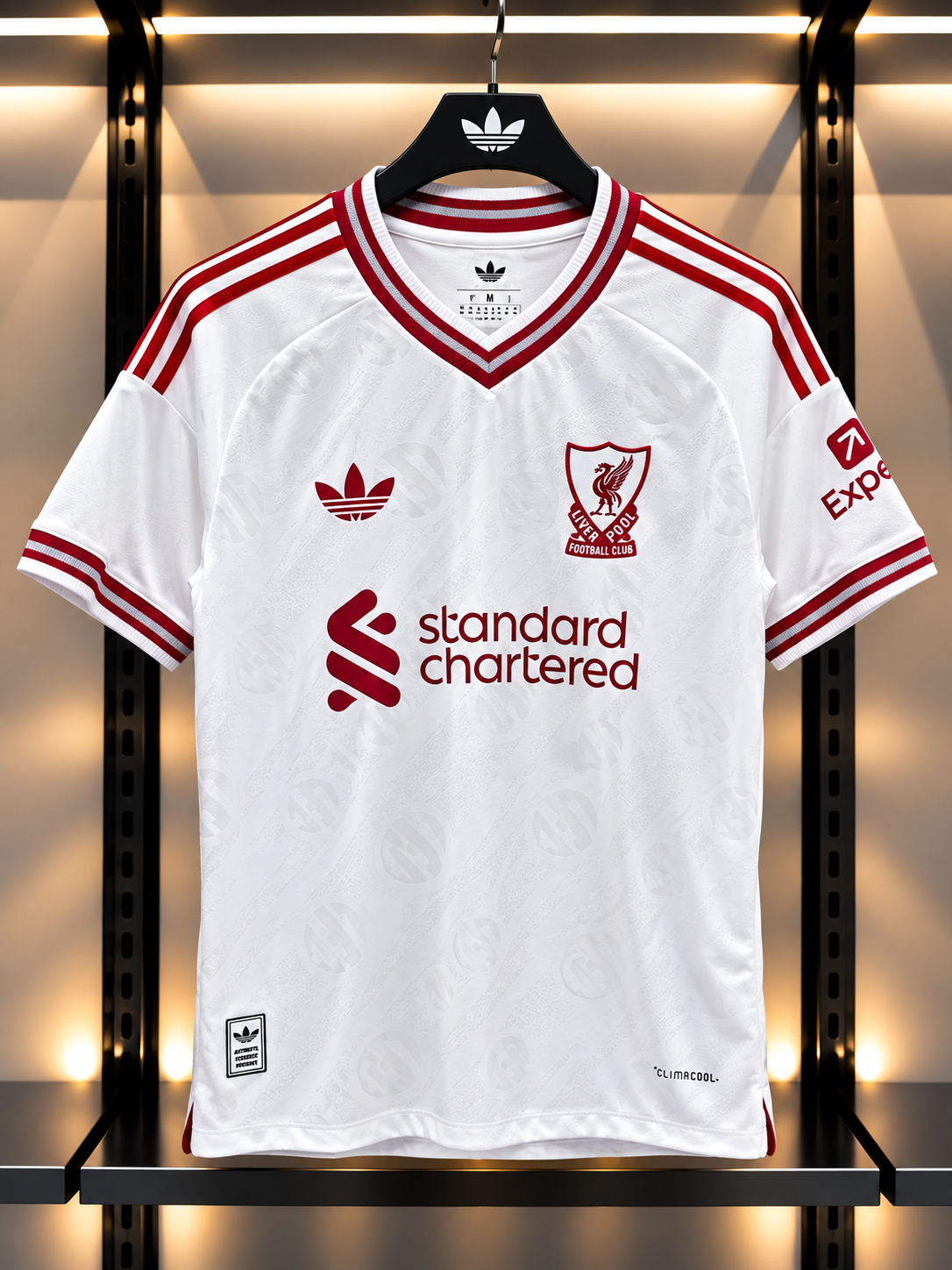2025/2026 Liverpool FC Home Football Jersey – White & Red