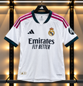 2024/2025 Real Madrid Home Football Jersey – White, Teal & Magenta