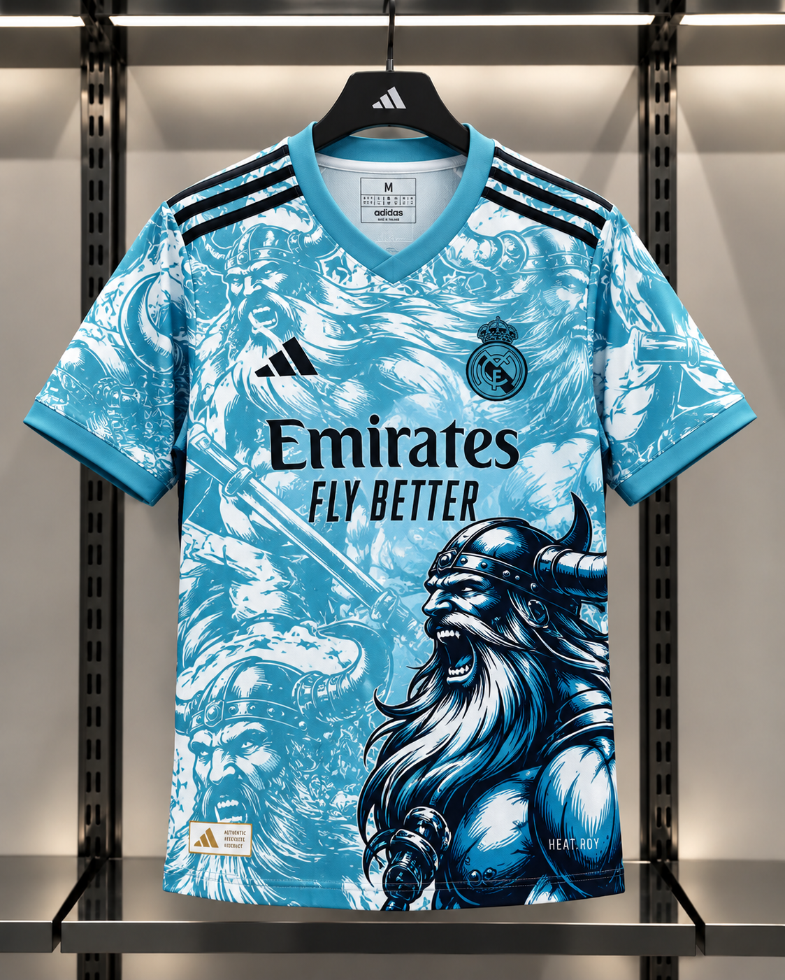 Real Madrid Viking Edition Jersey – White & Ice Blue