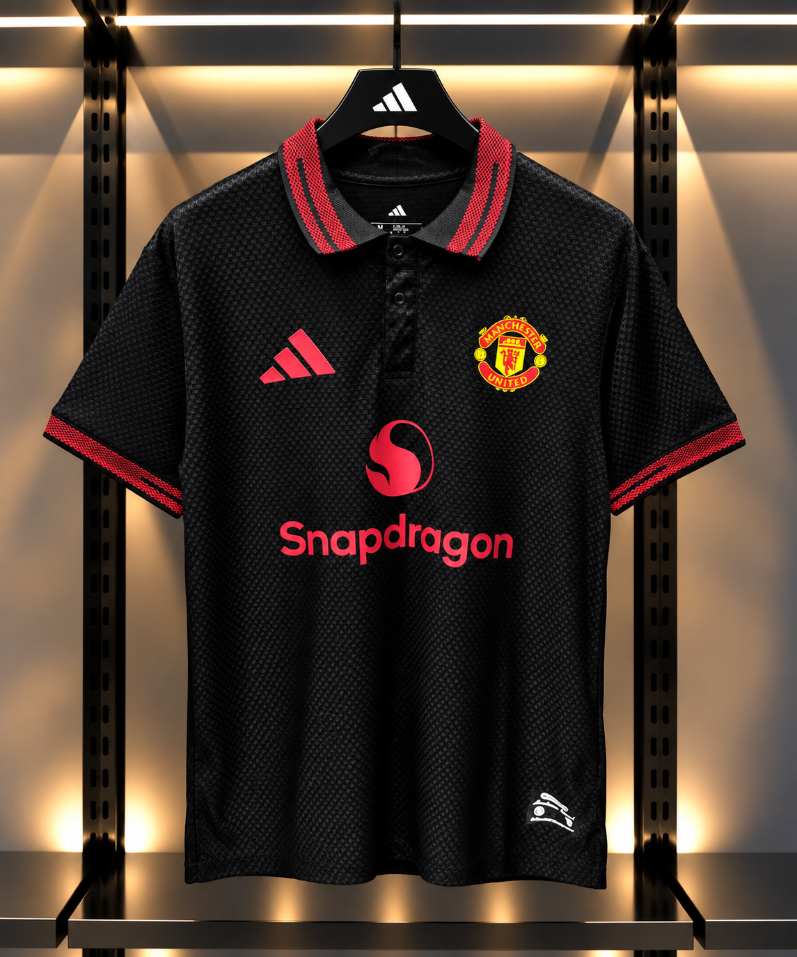 Manchester United Black & Red Snapdragon Football Jersey