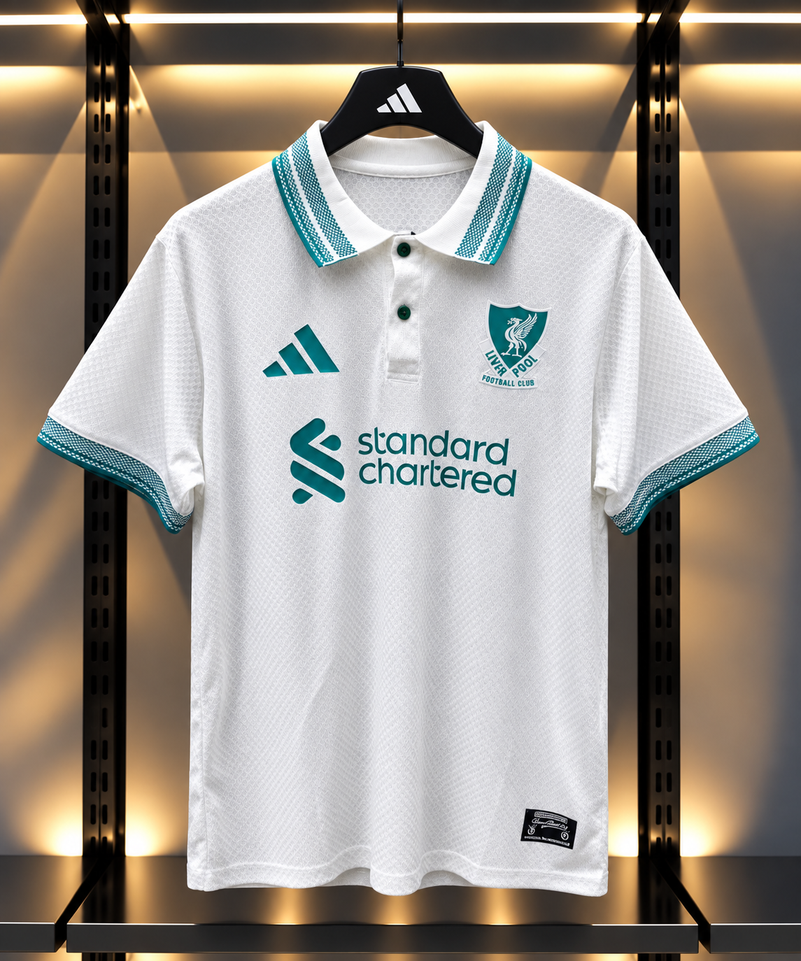 Liverpool FC White & Teal Football Jersey – Standard Chartered