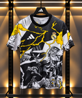 Real Madrid Marvel-Inspired Black & Yellow Football Jersey