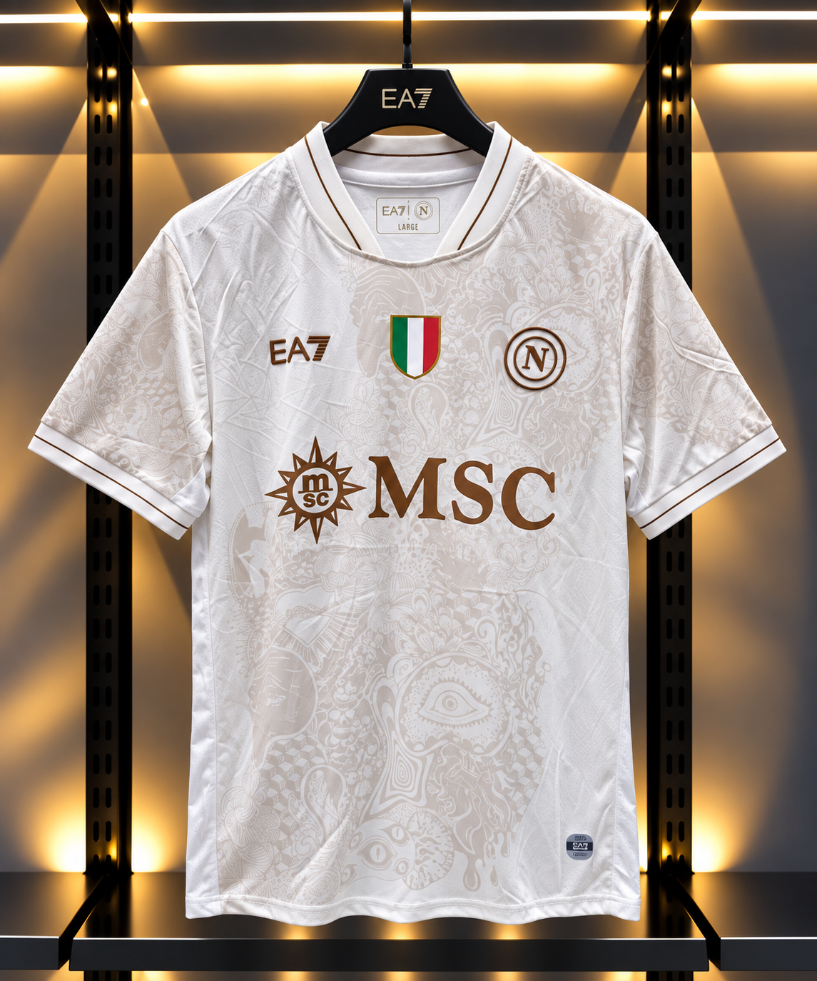 Napoli White Special Edition Football Jersey – EA7 & MSC