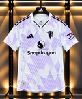 Manchester United 25/26 Away Football Jersey – White & Lilac