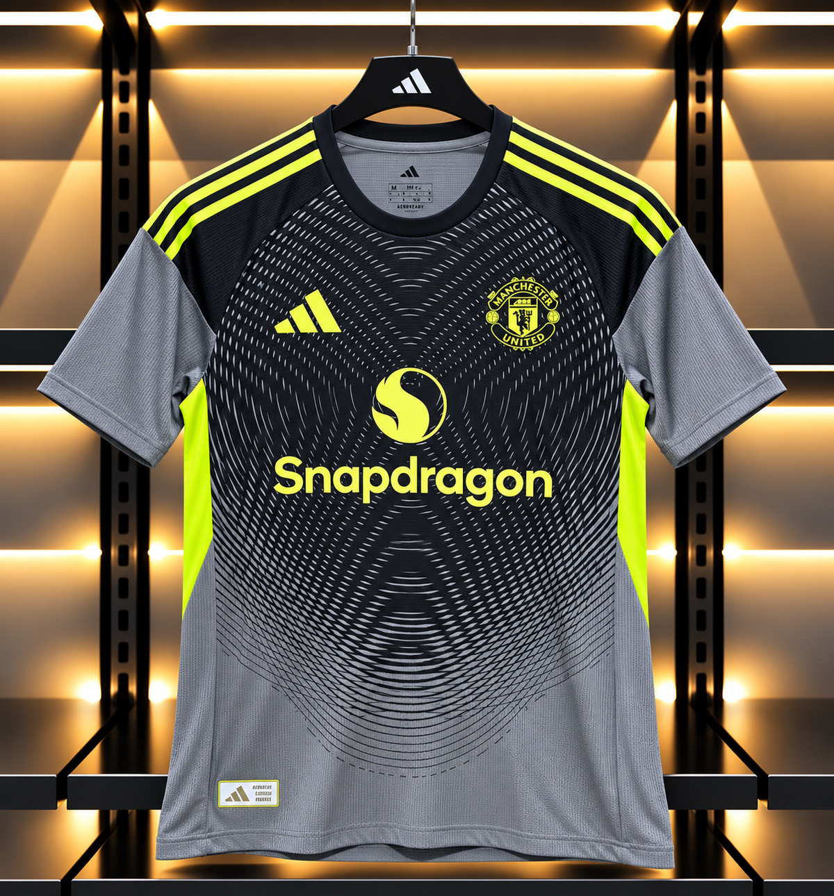 Manchester United 2025/26 Third Jersey – Adidas Black & Grey Football Shirt