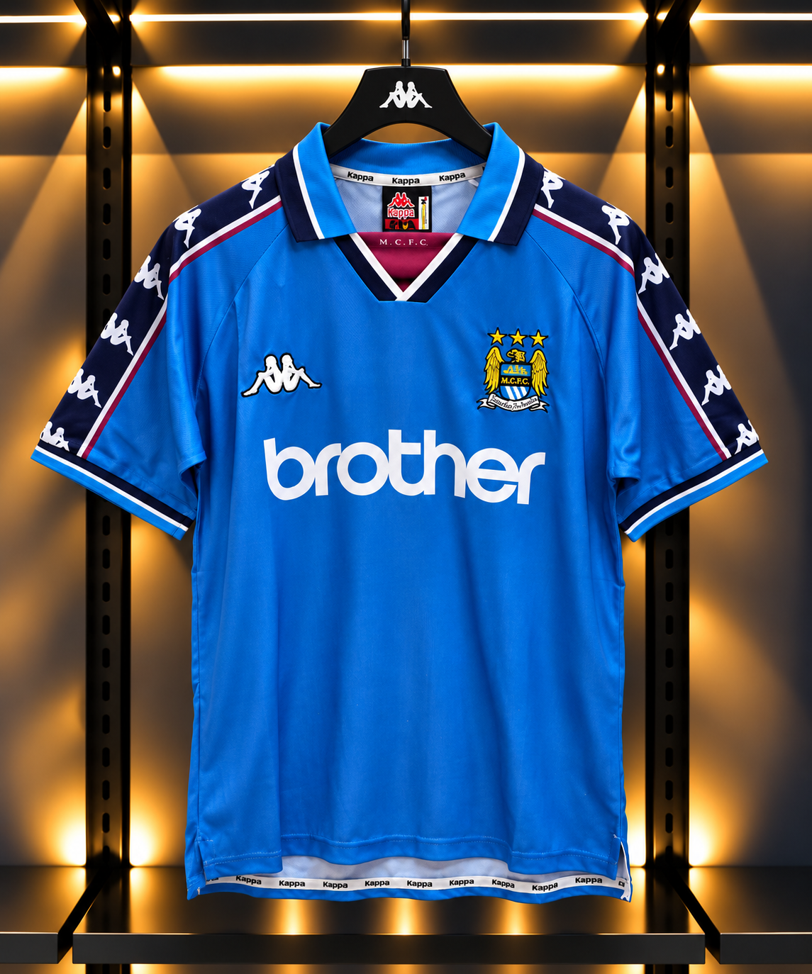 Manchester City 1997/99 Home Football Jersey – Kappa Retro