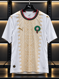 Morocco White & Gold Puma Jersey – Moroccan Pattern Football Shirt