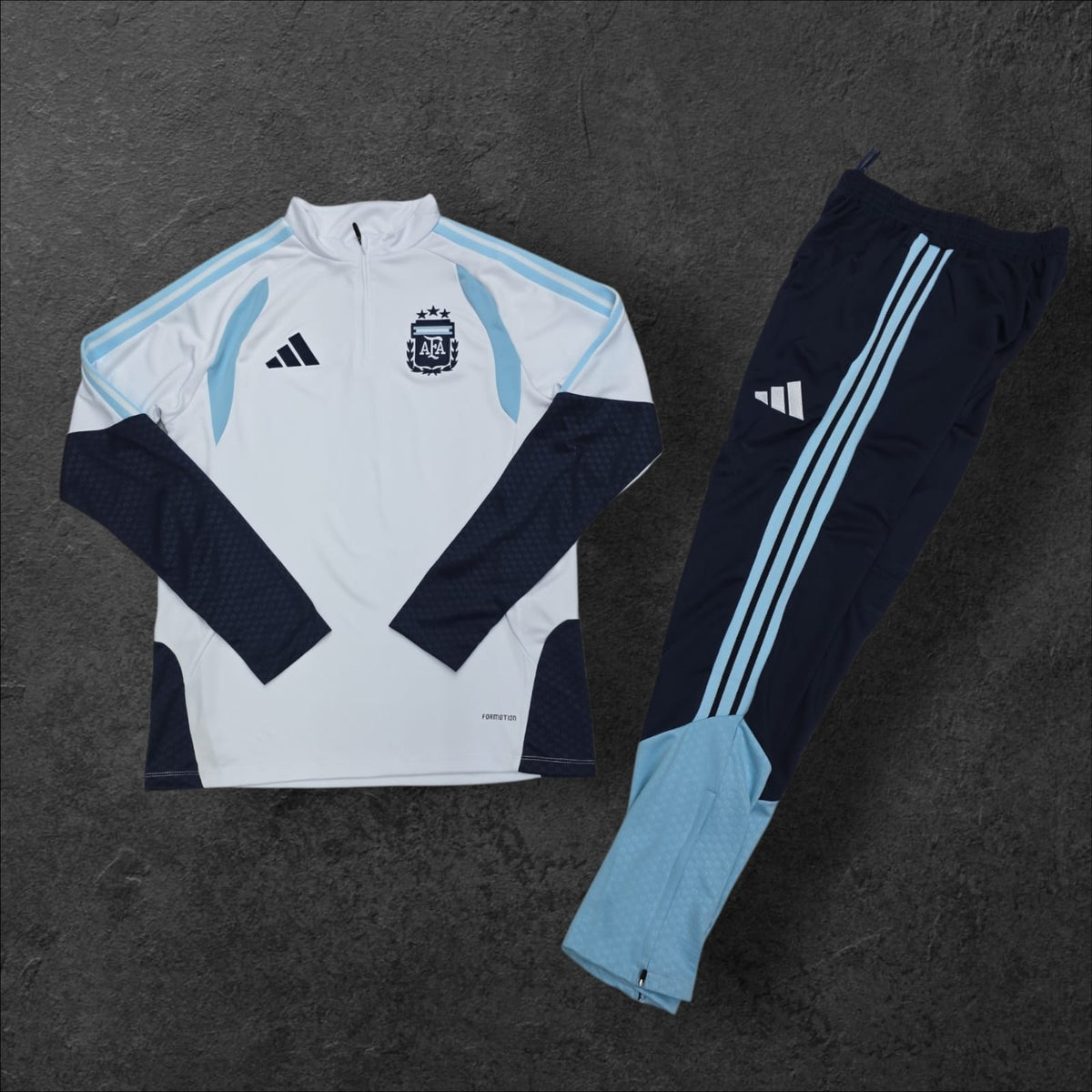Argentina National Team Training Tracksuit – White/Navy/Sky Blue, Adidas