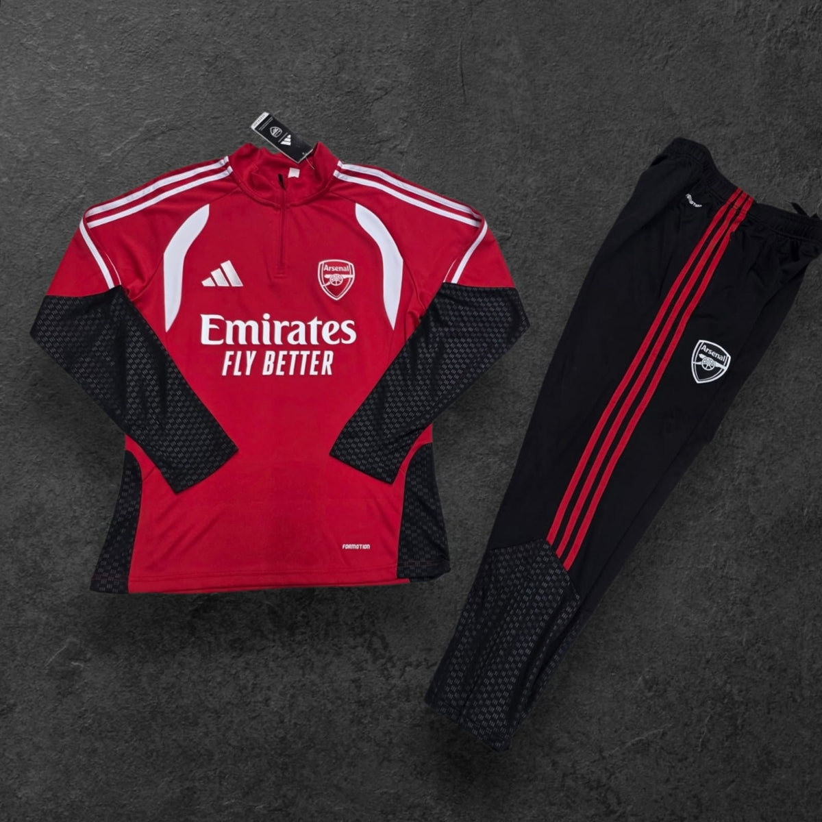 Arsenal Training Tracksuit – Red/Black, Adidas, Emirates sponsor