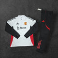 Manchester United Training Tracksuit – White/Black/Red, Adidas, Tezos sponsor