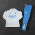 Real Madrid Training Tracksuit – White/Sky Blue, Adidas, Emirates sponsor