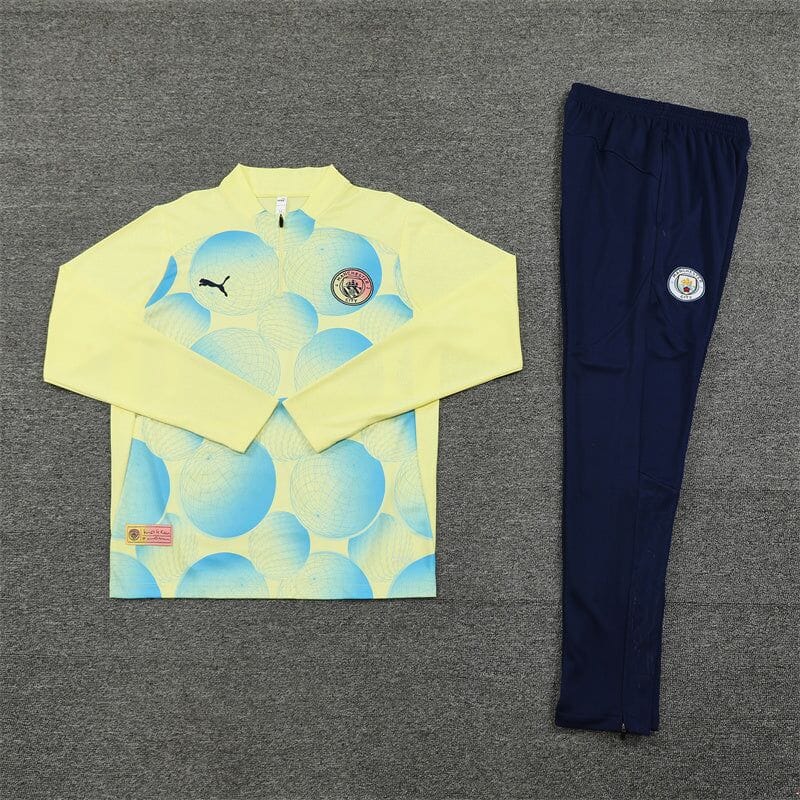 Manchester City Training Tracksuit – Yellow/Blue Bubble Print, Puma